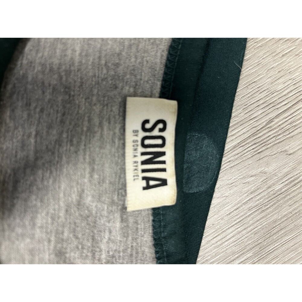 SONIA RYKIEL Green Polka Dot Neoprene Long Sleeve Pullover Sweater Top S - Picture 4 of 4